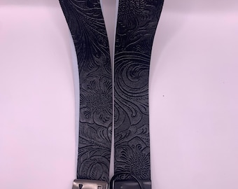 Western Style Black Wristlet, Cowboy Night Glow Wristlet, Handmade Wrist Strap, Cute Wristlet Keychain, Wristlet Key Fob