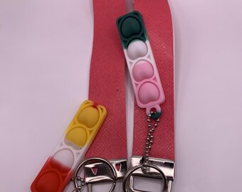 Pink Wristlet, Flamingo Go Pink Glow Wristlet, Stylish Key Wristlet, Wristlet Key Fob, Keychain Wristlet Strap