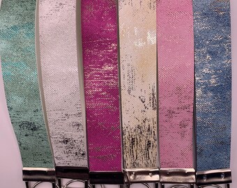 Wrist Lanyard, Stardust Glow Wristlet, Wristlet Key Fob, Boho Wristlet Keychain, Handmade Key Wristlet, Rose Wrist Strap