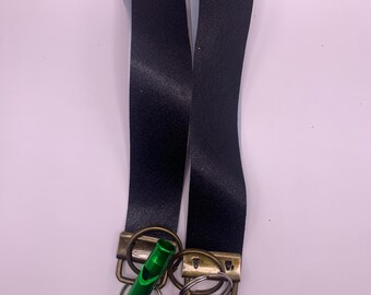 Phantom Glow Wristlet, Handmade Black Safety Wristlet, Car Key Wristlet, Keychain Accessory, Women Wristlet Bag Keychain