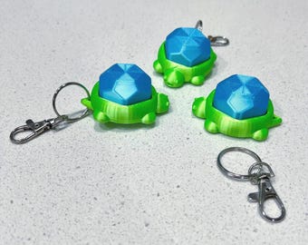 ClickyTurtle - 3D Printed Turtle Fidget Toy for Adults and Kids Fun Stress Reliever Keychains