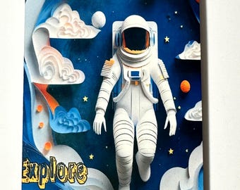 Etiqueta de equipaje de Space Man (explore) para equipaje facturado o de mano