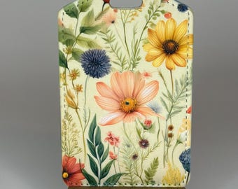 Patrón de flores silvestres para regalo de cumpleaños.