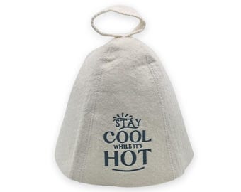Saunahut aus nordischer Wolle - Hitzebeständig, Premium-Qualität, Unisex-Spa-Accessoire