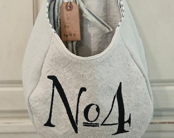 Poche murale de grande taille, coutil pour oreiller, tissu de sac à grains n° 4