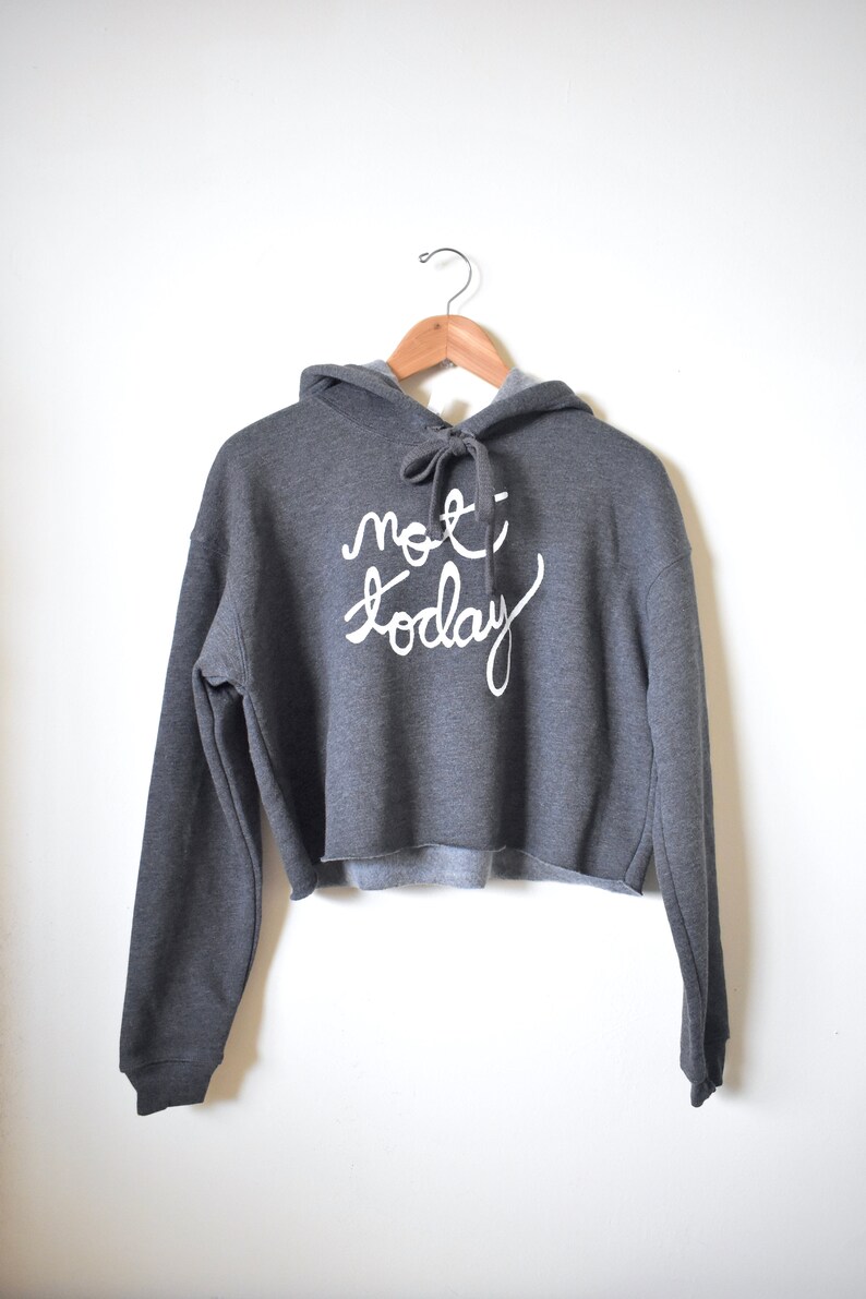Made to Order Game of Thrones Sweatshirt Not Today Arya Stark GoT Shirt Crop Fleece Hoodie