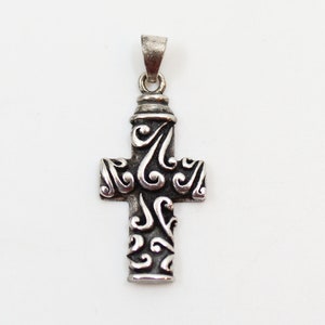 Sterling Silver Cross Pendant Filigree - 3732N
