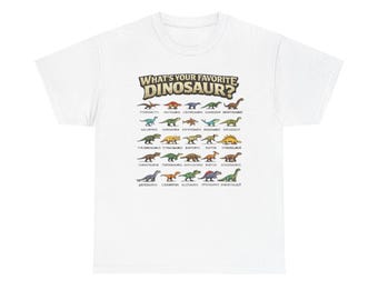 Whats Your Favorite Dinosaur Shirt, Dinosaur Lover Tee, Paleontology Shirt, Dino Graphic Tee, Science Teacher Gift
