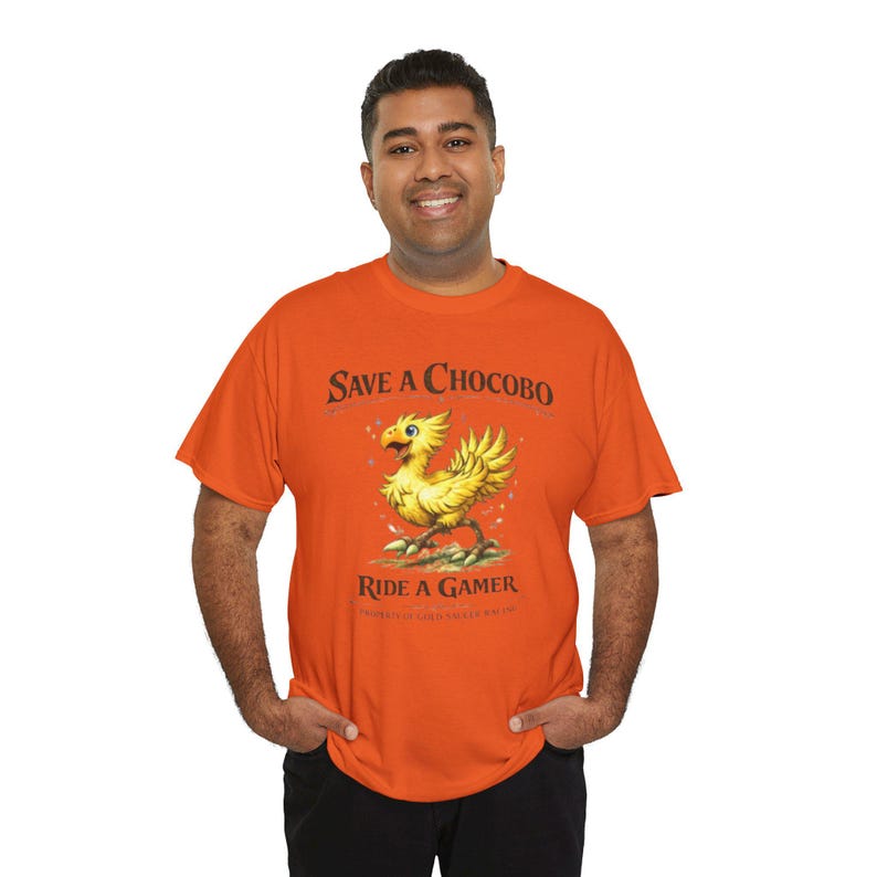 Save A Chocobo Ride A Gamer Shirt, Funny Gamer Tee, Fantasy RPG Shirt, Retro Gaming Shirt, Geek Humor Graphic Tee image 9