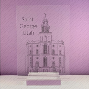 Saint George Utah LDS Templo SVG Archivo-Descarga digital