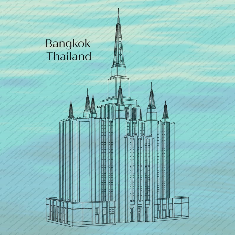 Bangkok Thailand LDS Temple SVG Filedigital Download Etsy