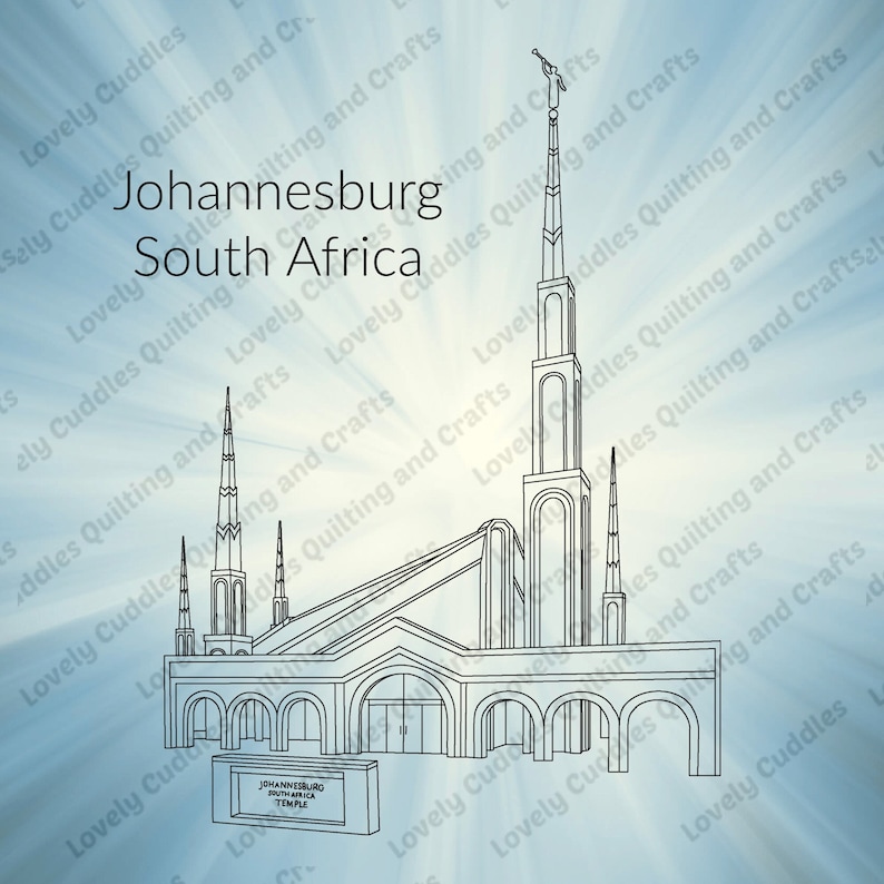 Johannesburg South Africa LDS Temple SVG Filedigital Download Etsy