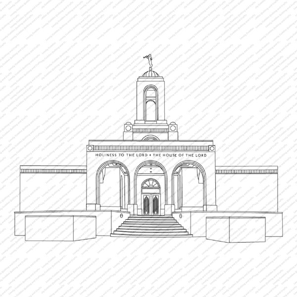 Newport Beach, California LDS Temple SVG File-Digital Download