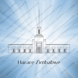 Harare Zimbabwe LDS Temple SVG File-Digital Download