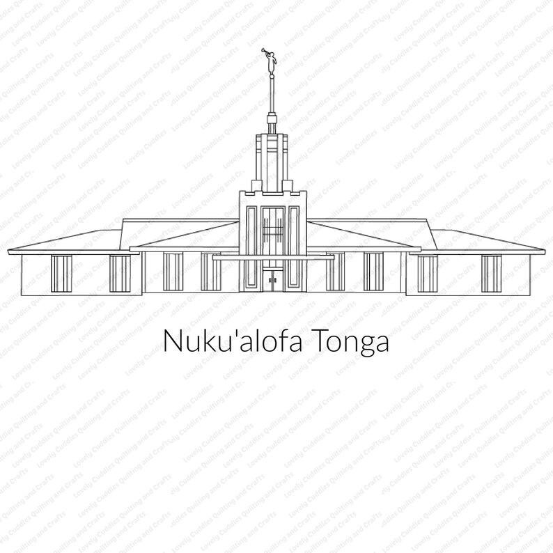 Nuku'alofa Tonga LDS Temple SVG Filedigital Download Etsy