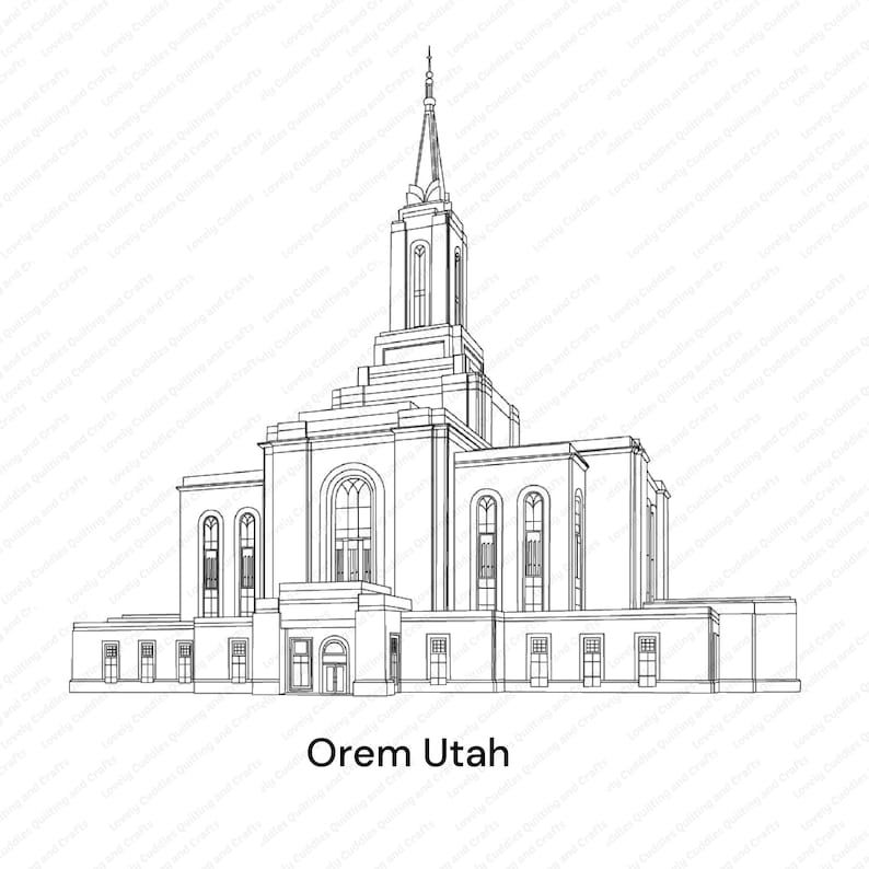 Orem Utah LDS Temple SVG Filedigital Download Etsy
