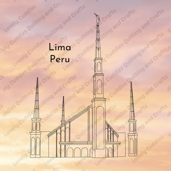 Lima Peru  LDS Temple SVG File-Digital Download