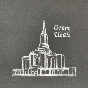 Orem Utah Temple Embroidery File-Digital Download Temple of The Church of Jesus Christ of Latter Day Saints.