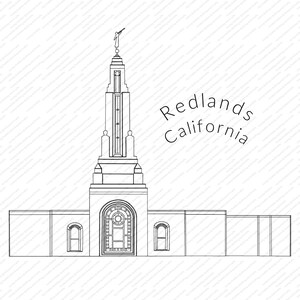 Redlands, California LDS Temple SVG File-Digital Download