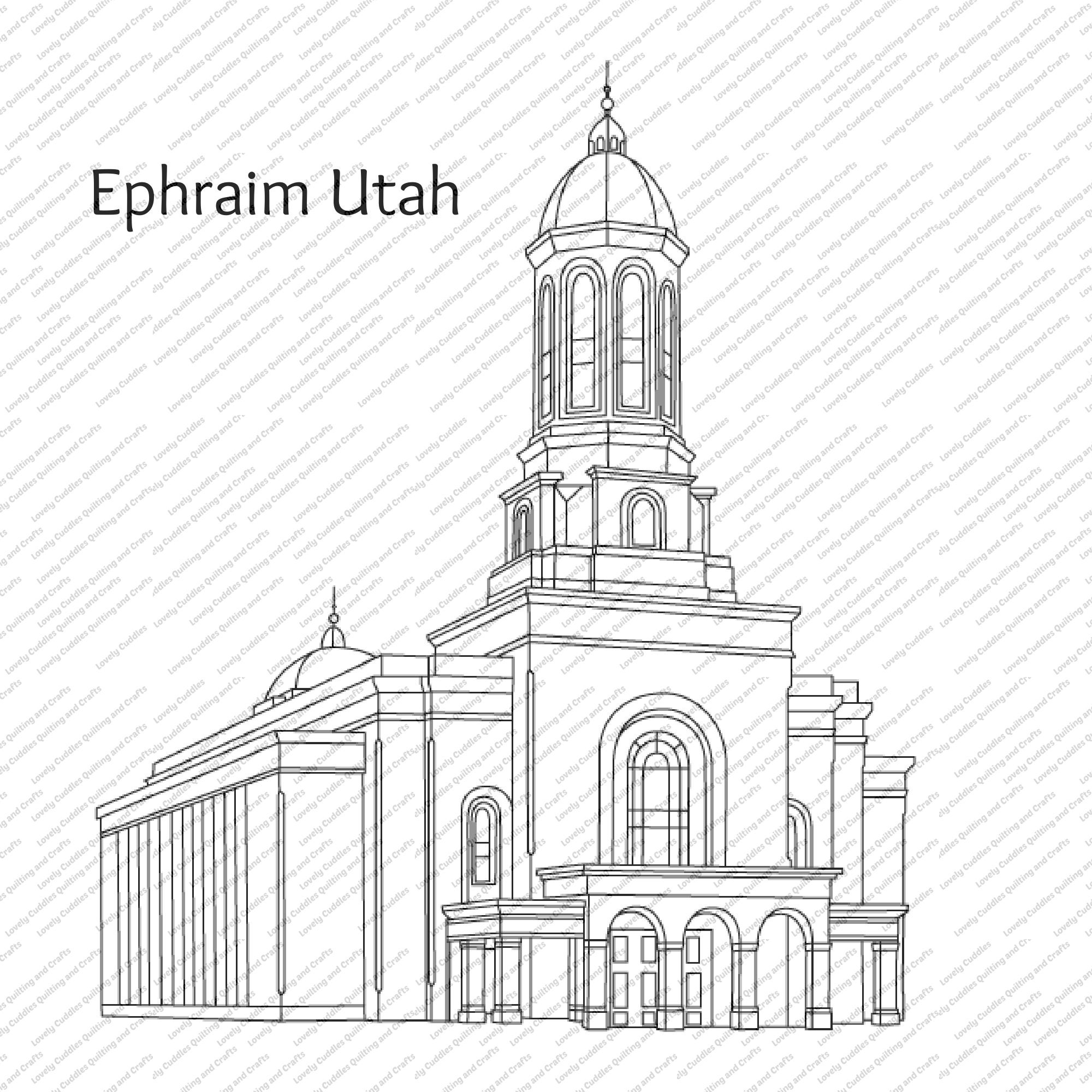 Ephraim Utah LDS Temple SVG Filedigital Download Etsy