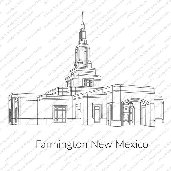 Farmington New Mexico LDS Temple SVG File-Digital Download