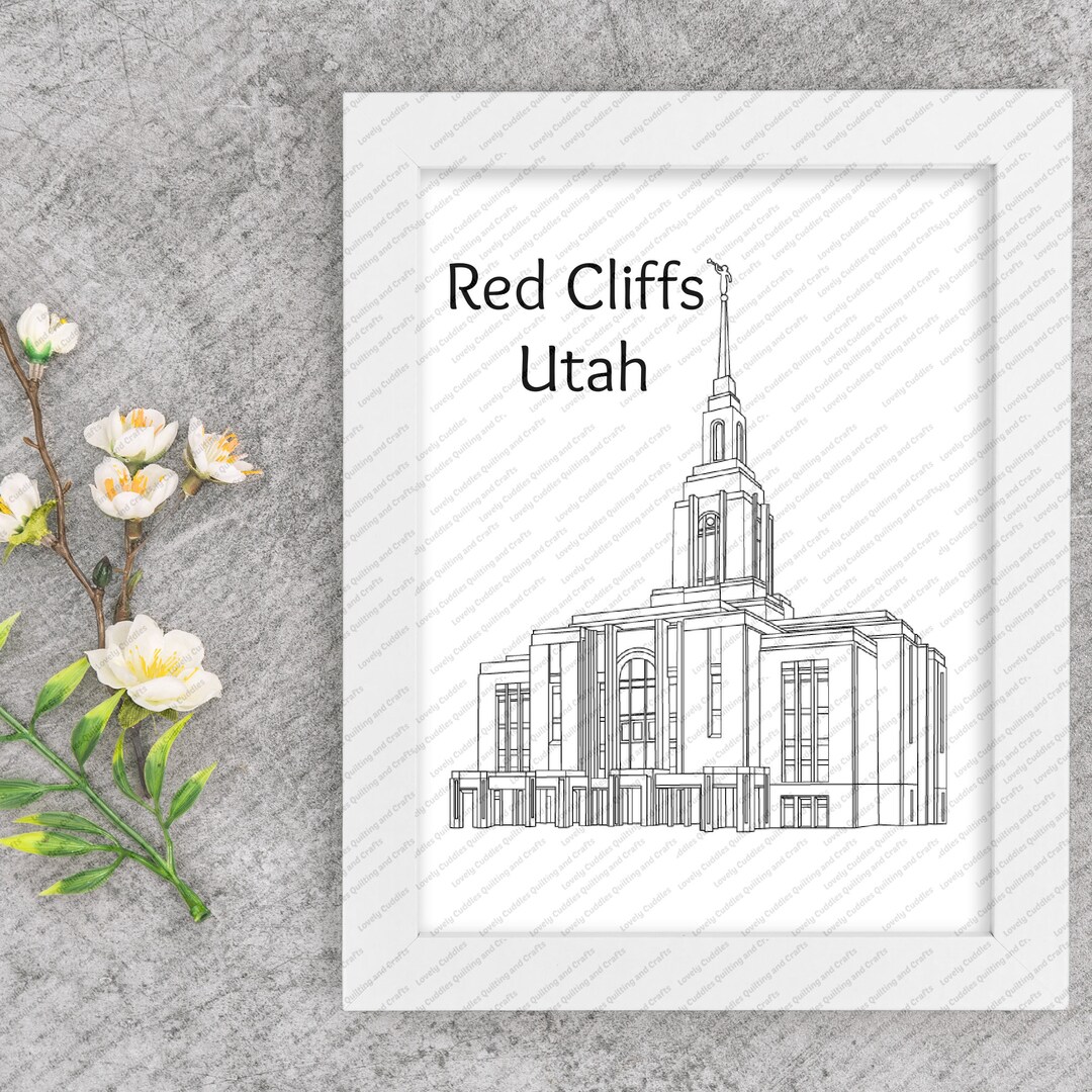 Red Cliffs Utah LDS Temple SVG File-digital Download - Etsy