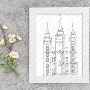 Salt Lake City, Utah LDS Temple SVG File- Digital Download