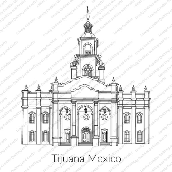 Tijuana Mexico LDS Temple SVG File-Digital Download