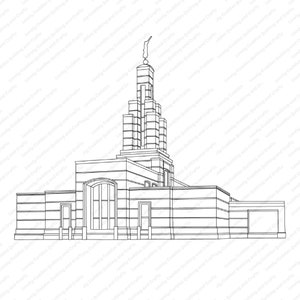 Accra, Ghana LDS Temple SVG File- Digital Download