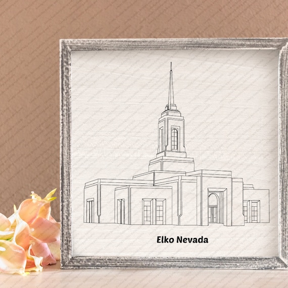 Elko Nevada LDS Temple SVG Filedigital Download Etsy UK