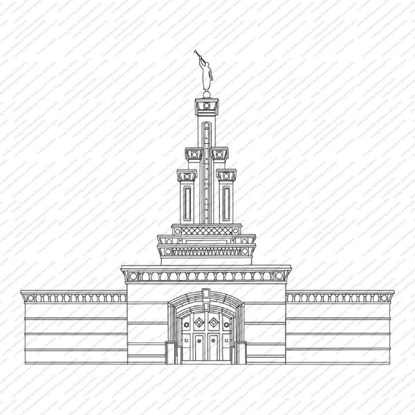 Columbia River, Washington LDS Temple SVG File-Digital Download