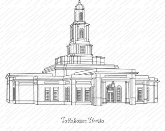 Tallahassee Florida LDS Temple SVG File-Digital Download