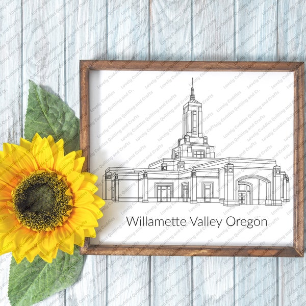 Willamette Valley Oregon LDS Temple SVG File-Digital Download