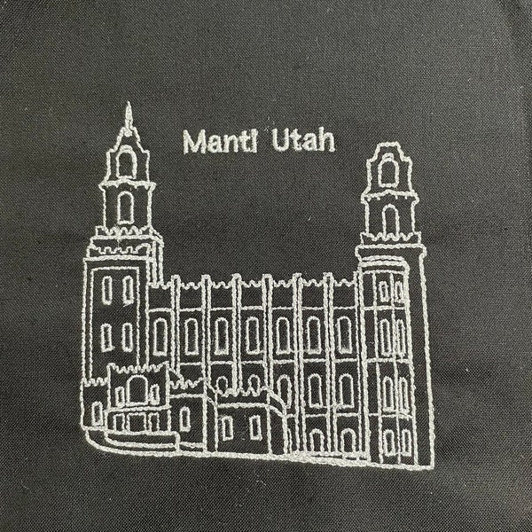 Manti Temple Embroidery File-Digital Download Temple of The Church of Jesus Christ of Latter Day Saints.