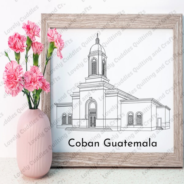 Coban Guatemala LDS Temple SVG File-Digital Download