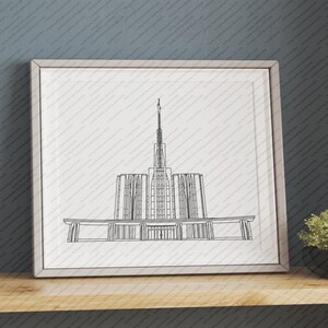 Seattle, Washington LDS Tempel SVG-Datei-digitaler Download