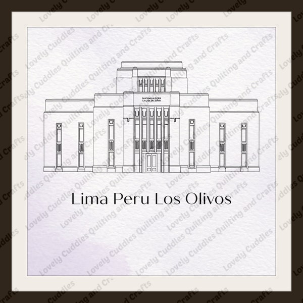 Lima Peru Los Olivos LDS Temple SVG File-Digital Download