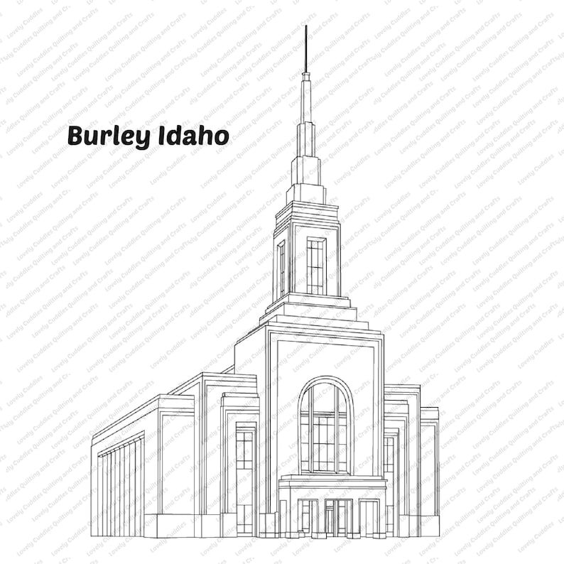 Burley Idaho LDS Temple SVG Filedigital Download Etsy