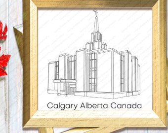 Calgary Alberta Canada LDS Temple SVG File-Digital Download