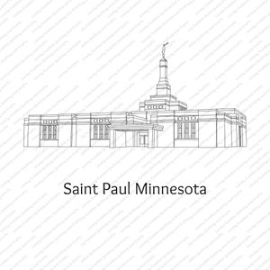 Saint Paul Minnesota  LDS Temple SVG File-Digital Download