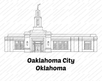 Oklahoma City Oklahoma  LDS Temple SVG File-Digital Download