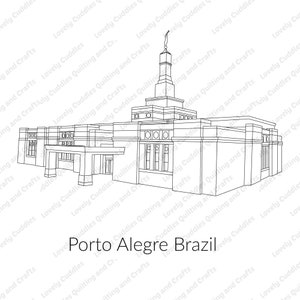 ポルトアレグレ ブラジル LDS 寺院 SVG ファイル - デジタル ダウンロード