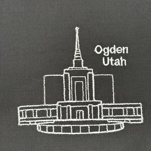 Ogden Utah Temple Embroidery File-Digital Download Temple of The Church of Jesus Christ of Latter Day Saints.