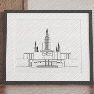 Oakland, Kalifornien LDS Tempel SVG-Datei-digitaler Download