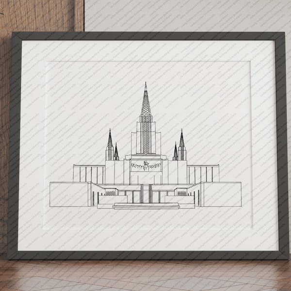 Oakland, California LDS Temple SVG File-Digital Download