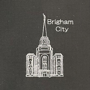 Brigham City Utah Temple Embroidery File-Digital Download Temple of The Church of Jesus Christ of Latter Day Saints.