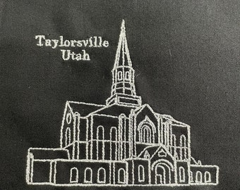 Taylorsville Utah  Temple Embroidery File-Digital Download Temple of The Church of Jesus Christ of Latter Day Saints.
