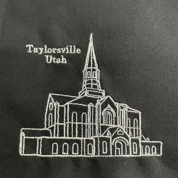 Taylorsville Utah  Temple Embroidery File-Digital Download Temple of The Church of Jesus Christ of Latter Day Saints.