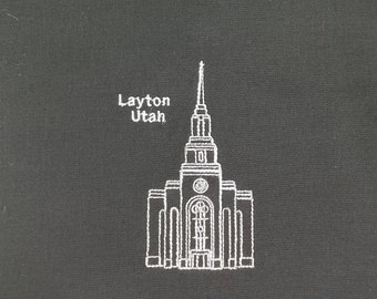 Layton Utah Temple Embroidery File-Digital Download Temple of The Church of Jesus Christ of Latter Day Saints.