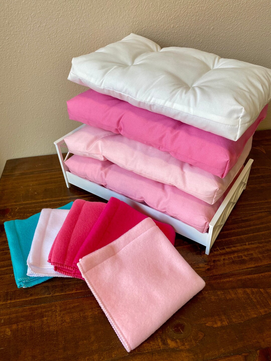 Barbie Doll Bedding Mattress, Pillows Fleece Blanket 1/6 Scale Etsy